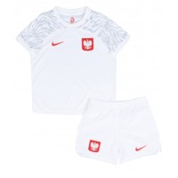 Camiseta Polonia Primera Equipación Replica Mundial 2022 para niños mangas cortas (+ Pantalones cortos)